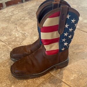 Durango Patriotic Brown Leather Western Boots